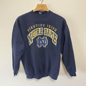 Vintage Notre Dame Fighting Irish Sweatshirt Mens XL Blue NCAA Football Collegia